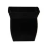 8" Black Fluted Metal Square Planter