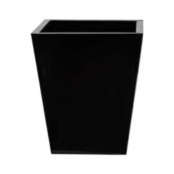 15" Black Classic Square Metal Planter