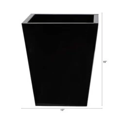 15" Black Classic Square Metal Planter -Michaels Shop D293116S 2