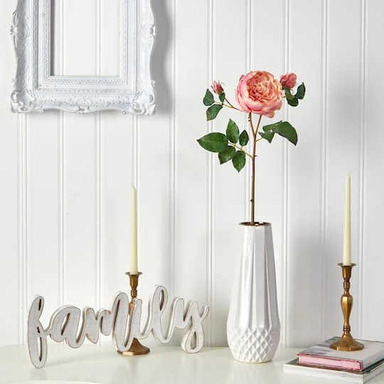 Peach & Pink Rose Stem, 6ct. 4 Peach & Pink Rose Stem, 6ct. - Image 4