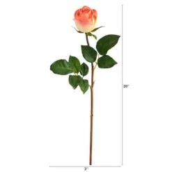 Peach & Cream Rose Bud Stem, 6ct. 6 Peach & Cream Rose Bud Stem, 6ct. -Michaels Shop D293234S 2