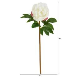White Peony Artificial Flower Stem, 3ct. 6 White Peony Artificial Flower Stem, 3ct. -Michaels Shop D293273S 2