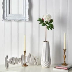 White Peony Artificial Flower Stem, 3ct. 7 White Peony Artificial Flower Stem, 3ct. -Michaels Shop D293273S 3