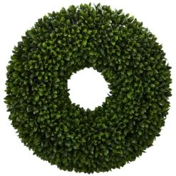 24" Green Boxwood Wreath