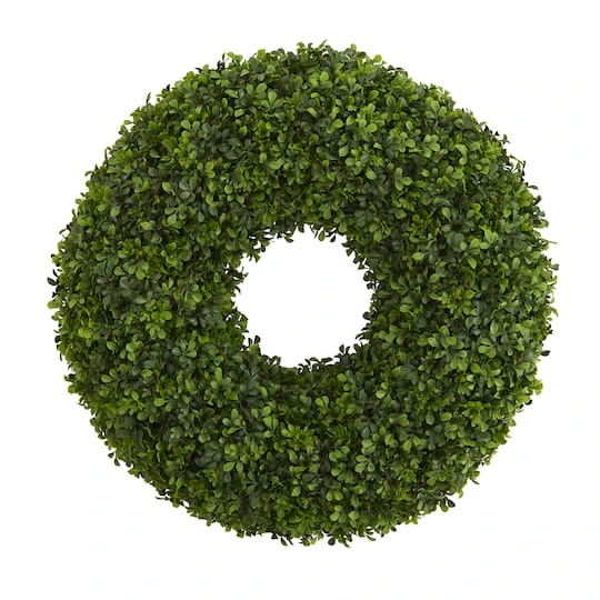 28" Green Boxwood Wreath 2 28" Green Boxwood Wreath - Image 2