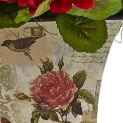 11" Geranium In Floral Planter, 2ct. -Michaels Shop D293349S 14