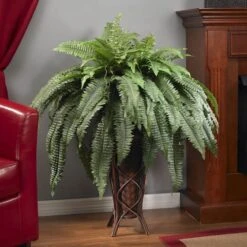 3ft. Boston Fern Plant In Stand -Michaels Shop D293838S 13