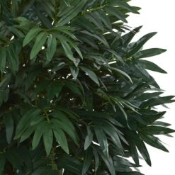 3ft. Double Bamboo Palm Tree In White Tower Vase 6 3ft. Double Bamboo Palm Tree In White Tower Vase -Michaels Shop D293864S 12