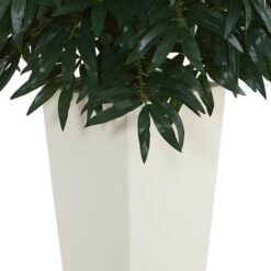 3ft. Double Bamboo Palm Tree In White Tower Vase 7 3ft. Double Bamboo Palm Tree In White Tower Vase -Michaels Shop D293864S 13