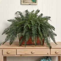 2.5ft. River Fern In Wood Planter 11 2.5ft. River Fern In Wood Planter -Michaels Shop D293951S 15