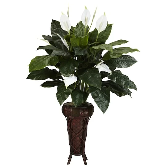 4.75ft. Peace Lily Plant In Stand 2 4.75ft. Peace Lily Plant In Stand - Image 2