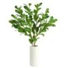 21" Salal Plant In Decorative White Planter