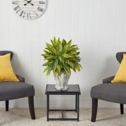 25" Spiderwort Plant In White Elephant Shaped Planter -Michaels Shop D294129S 4