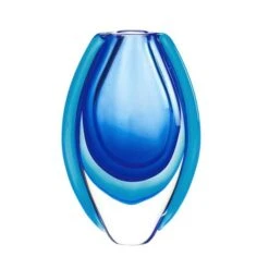 8.5" Azure Blue Art Glass Vase -Michaels Shop D296969S 1 1