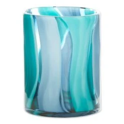 6.5" Small Blue Cylinder Glass Vase -Michaels Shop D297014S 2