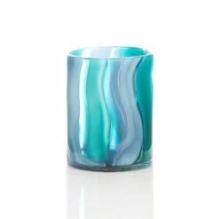6.5" Small Blue Cylinder Glass Vase -Michaels Shop D297014S 3