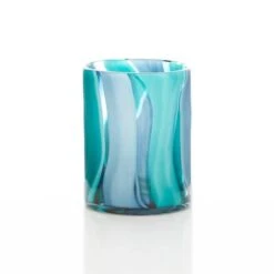 6.5" Small Blue Cylinder Glass Vase -Michaels Shop D297014S 4