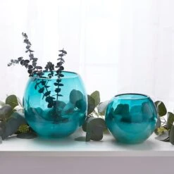 5.5" Aqua Fish Bowl Vase -Michaels Shop D297015S 7