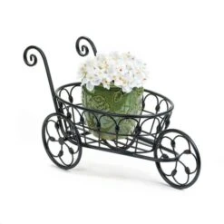 11" Black Iron Flower Cart -Michaels Shop D298931S 2