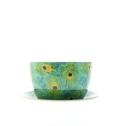 4.5'' Peacock Feather Teacup Planter -Michaels Shop D299108S 5