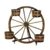 31" Wagon Wheel Barrel Planter Display