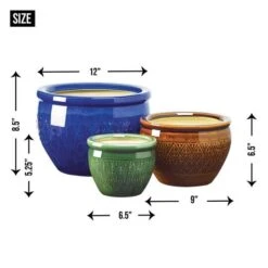 3 Jewel-Tone Flower Pot Set 19 3 Jewel-Tone Flower Pot Set -Michaels Shop D299160S 9