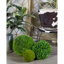 15" Vinyl Green Grass Topiary Ball -Michaels Shop D302803S 4