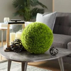 15" Vinyl Green Grass Topiary Ball -Michaels Shop D302803S 5