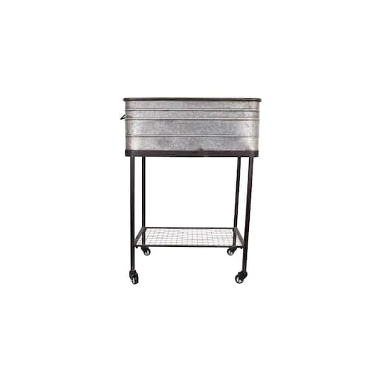 Hello Honey® 34" Metal Bucket & Planter On Stand With Casters 3 Hello Honey® 34" Metal Bucket & Planter On Stand With Casters - Image 3