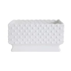 Hello Honey® 11" White Hobnail Rectangle Ceramic Planter -Michaels Shop D319149S 2