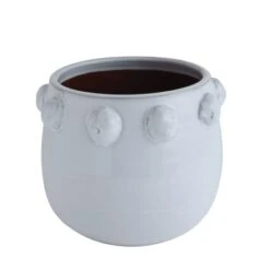 Hello Honey® 9" White Bubble Design Top Terracotta Planter