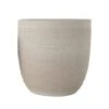 Hello Honey® 12.25" Matte White Embossed Stoneware Planter