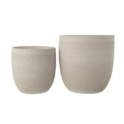 Hello Honey® 12.25" Matte White Embossed Stoneware Planter -Michaels Shop D319789S 4