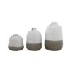 Hello Honey® White & Gray Stripe Terracotta Vase Set