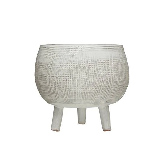 Hello Honey® 7" Footed Terra Cotta Planter 1 Hello Honey® 7" Footed Terra Cotta Planter