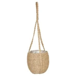 Hello Honey® Handwoven Hanging Seagrass Basket Planter -Michaels Shop D320508S 1 1