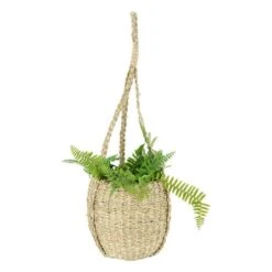 Hello Honey® Handwoven Hanging Seagrass Basket Planter -Michaels Shop D320508S 6