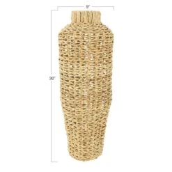Hello Honey® 30" Handwoven Water Hyacinth & Rattan Floor Vase -Michaels Shop D320548S 9