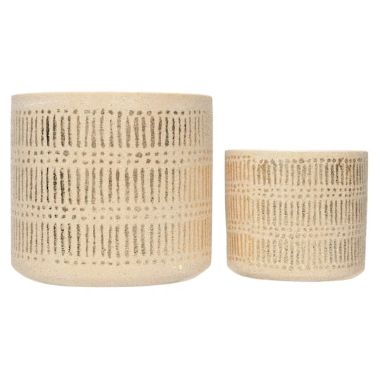 Hello Honey® Gold Stoneware Planters Set 6 Hello Honey® Gold Stoneware Planters Set - Image 6