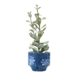 Hello Honey® 7" Blue & White Floral Stoneware Planter 11 Hello Honey® 7" Blue & White Floral Stoneware Planter -Michaels Shop D321256S 4