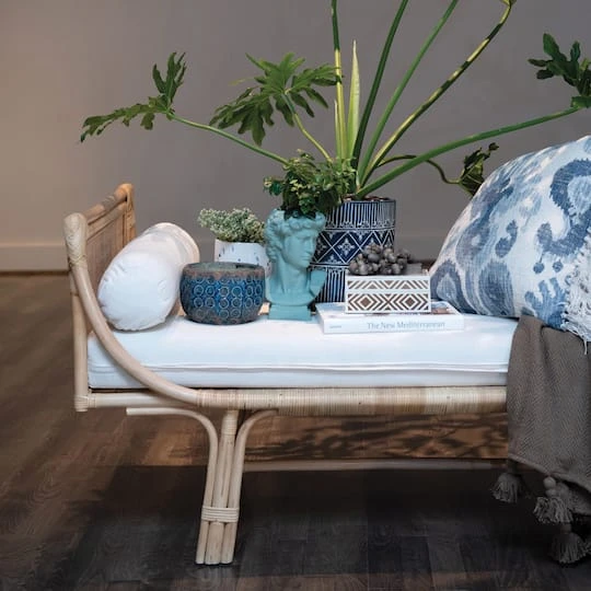 Hello Honey® 7" Distressed Blue Embossed Terra Cotta Planter With Circle Pattern 4 Hello Honey® 7" Distressed Blue Embossed Terra Cotta Planter With Circle Pattern - Image 4