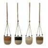 Hello Honey® 4.5" Assorted Stoneware Planter With Bead Hanger, 4ct.