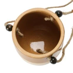 Hello Honey® 4.5" Assorted Stoneware Planter With Bead Hanger, 4ct. -Michaels Shop D321343S 2