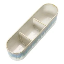 Hello Honey® 14.5" Blue & White Stoneware 3 Section Window Planter 7 Hello Honey® 14.5" Blue & White Stoneware 3 Section Window Planter -Michaels Shop D321413S 4