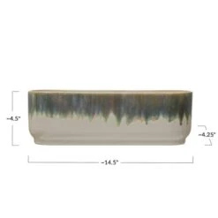 Hello Honey® 14.5" Blue & White Stoneware 3 Section Window Planter 9 Hello Honey® 14.5" Blue & White Stoneware 3 Section Window Planter -Michaels Shop D321413S 6