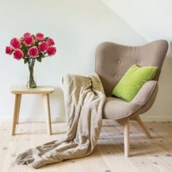 18" Blooming Dark Pink Roses In Decorative Vase -Michaels Shop D322943S 12