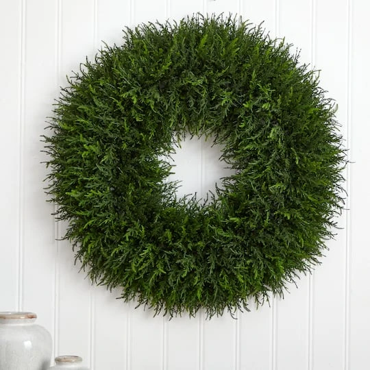 32" Giant Cedar Artificial Wreath 4 32" Giant Cedar Artificial Wreath - Image 4