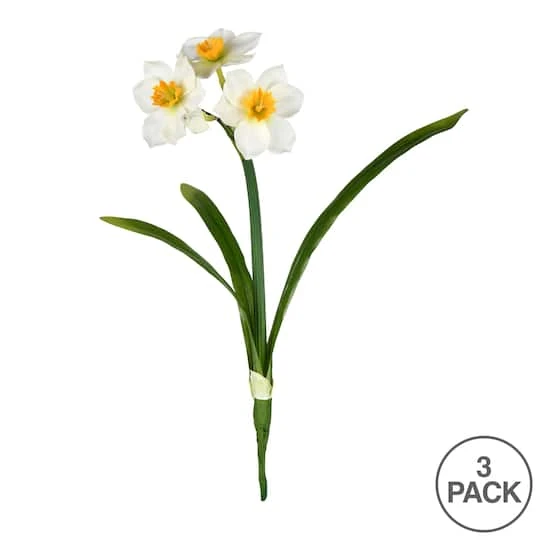 Cream Daffodil Spray, 3ct. 1 Cream Daffodil Spray, 3ct.