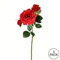 Burgundy Rose Stem, 3ct. 7 Burgundy Rose Stem, 3ct. -Michaels Shop D333874S 3