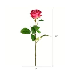 Deep Pink Rose Stem, 6ct. -Michaels Shop D333917S 2
